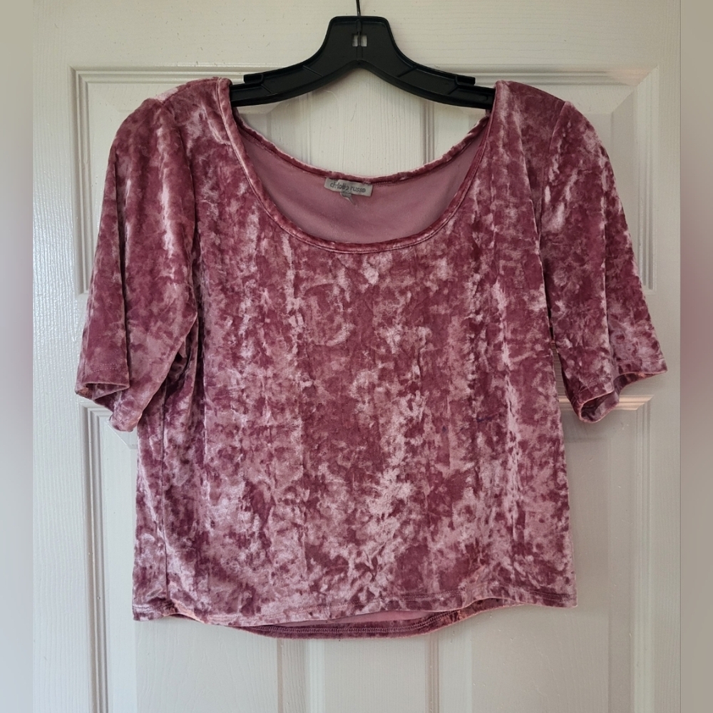 Cropped Velvet Top